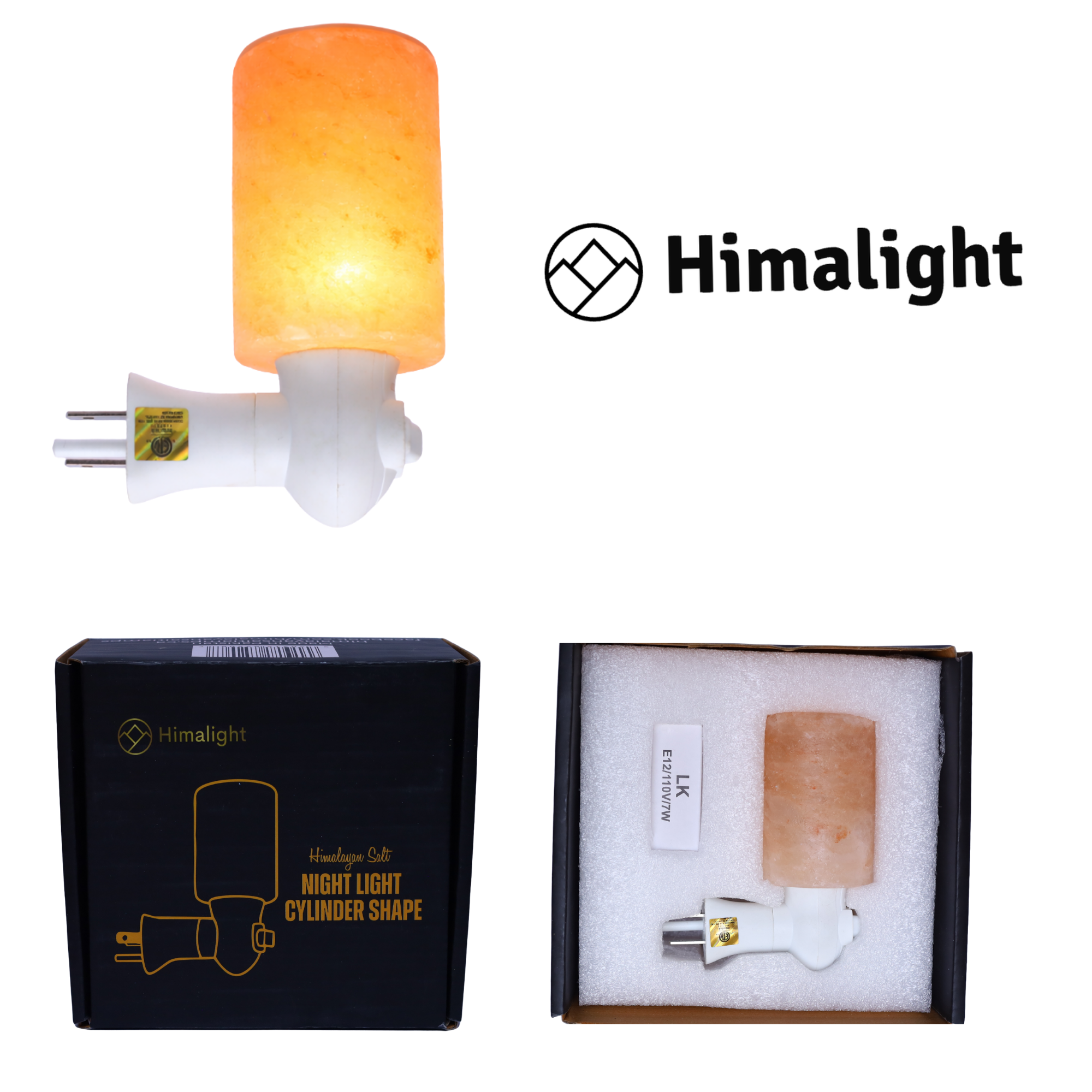 Himalayan Salt Night Light (Cylinder)